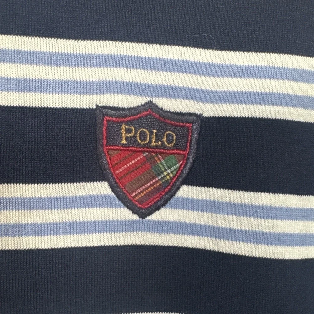 Polo Golf Ralph Lauren Blue Striped Short Sleeve Polo Shirt‎ Lahinch Golf Club L